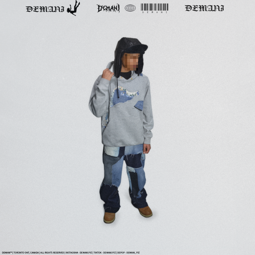 Boro Denim Patchwork Hoodie